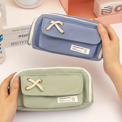 Large Capacity Pencil Bag Soft Cloth Student School Supplies Storage Bag