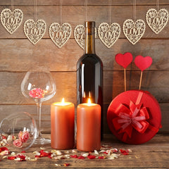 10pcs Wooden Love Heart Embellishments Wedding Decoration