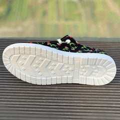 Christmas Print Flat Sporty Loafers Shoes Casual Non Slip Boat Shoes