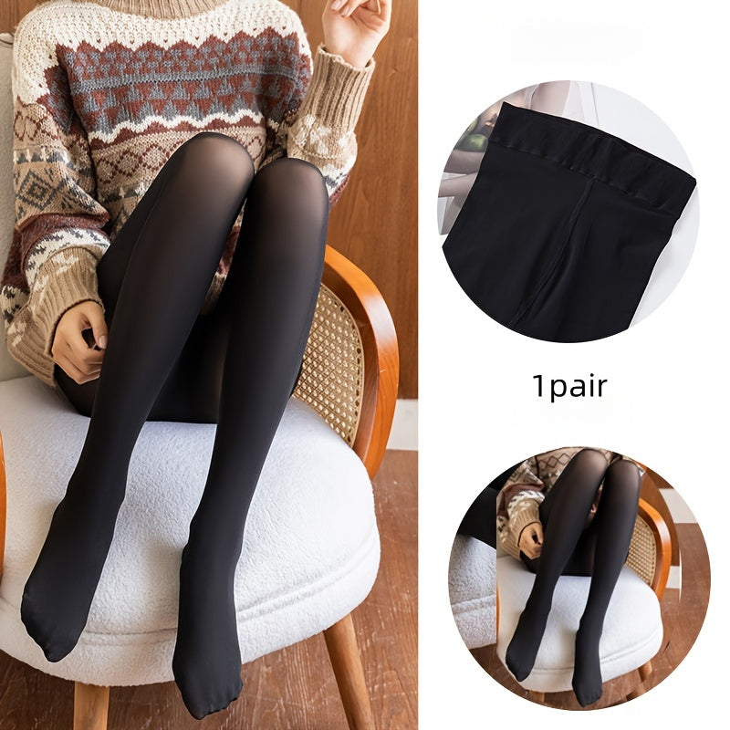 6 Pack High Waist Thermal Elastic Leggings Women's Stockings