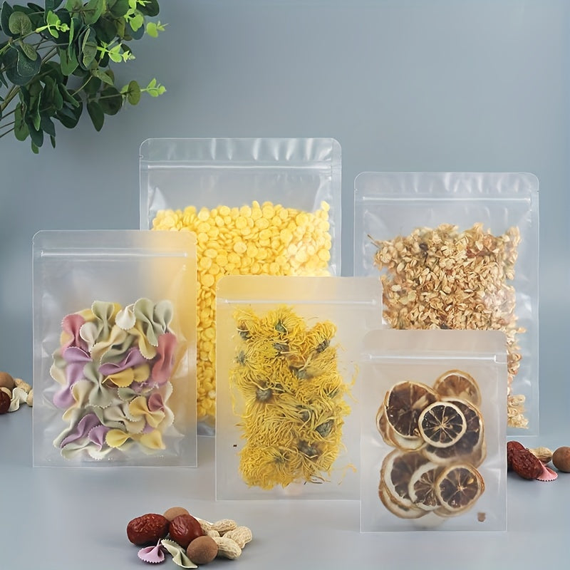 10pcs Frosted Self Sealing Bags for Food Packaging Holiday Candy Bags