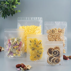 10pcs Frosted Self Sealing Bags for Food Packaging Holiday Candy Bags