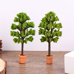 1/12 Dollhouse Tree Potted Plant Green Model Home Decor DIY Toy