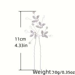 Rhinestone U-Shaped Hair Pins for Bride