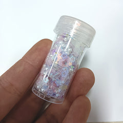 20g Luminous Soft Shell Nail Art Sequins Mixed With Pearl PVC Resin