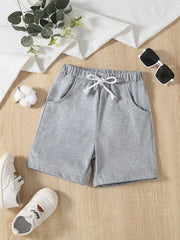 Boys Shorts Drawstring Waist Pocket Casual Summer Kids Clothes