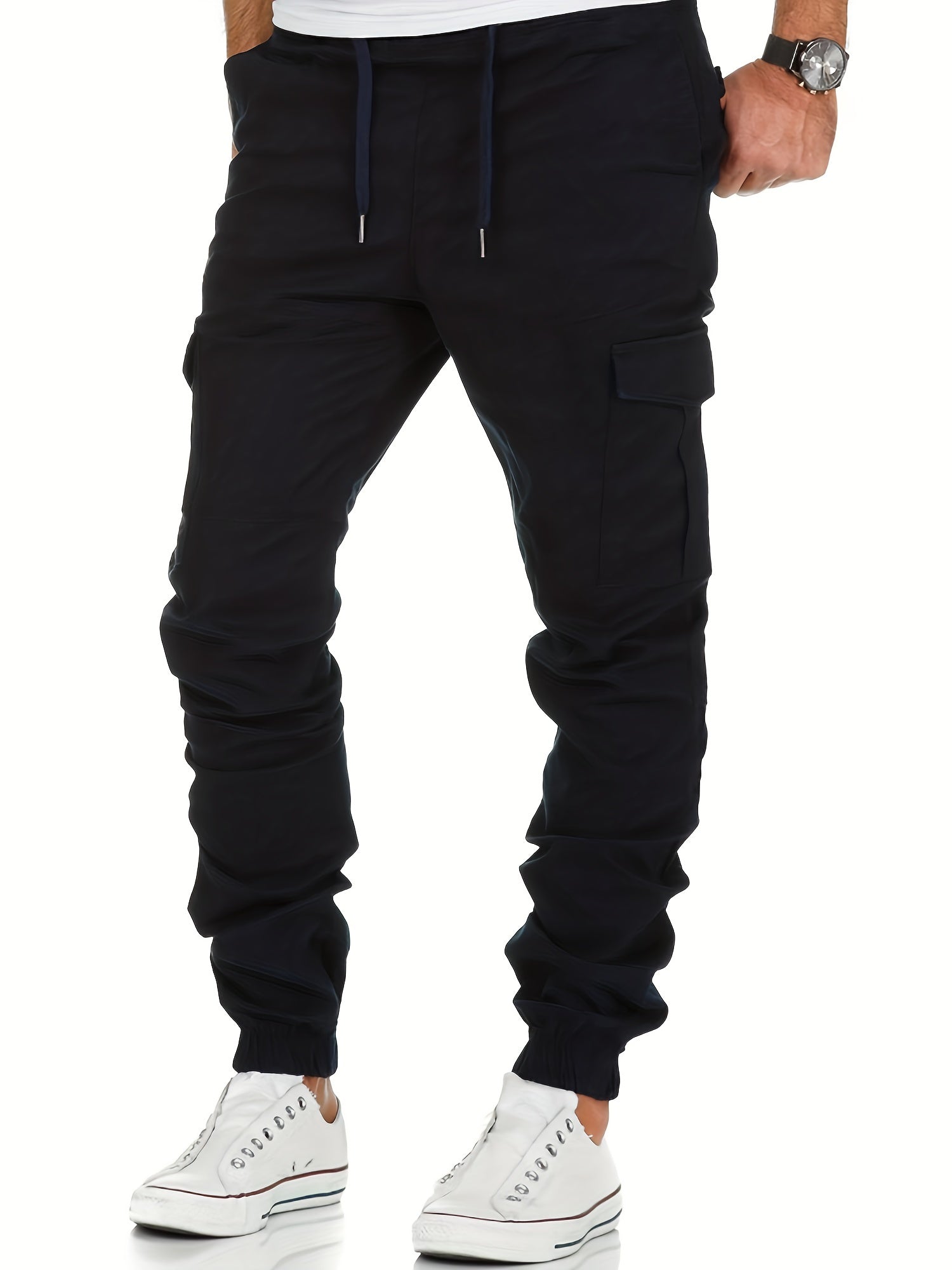 Men's Cargo Pants Relaxed Fit Drawstring Jogger