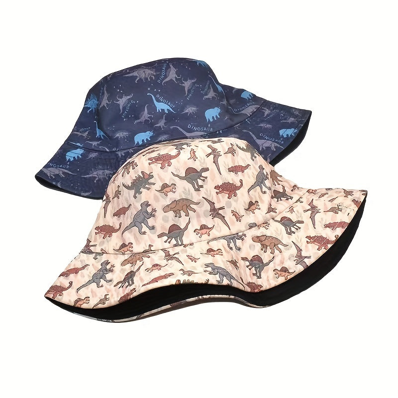 Unisex Sunshade Bucket Hat with Dinosaur Print