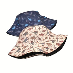 Unisex Sunshade Bucket Hat with Dinosaur Print