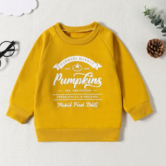 Baby Girls Letter Print Sweatshirt Halloween Pullover