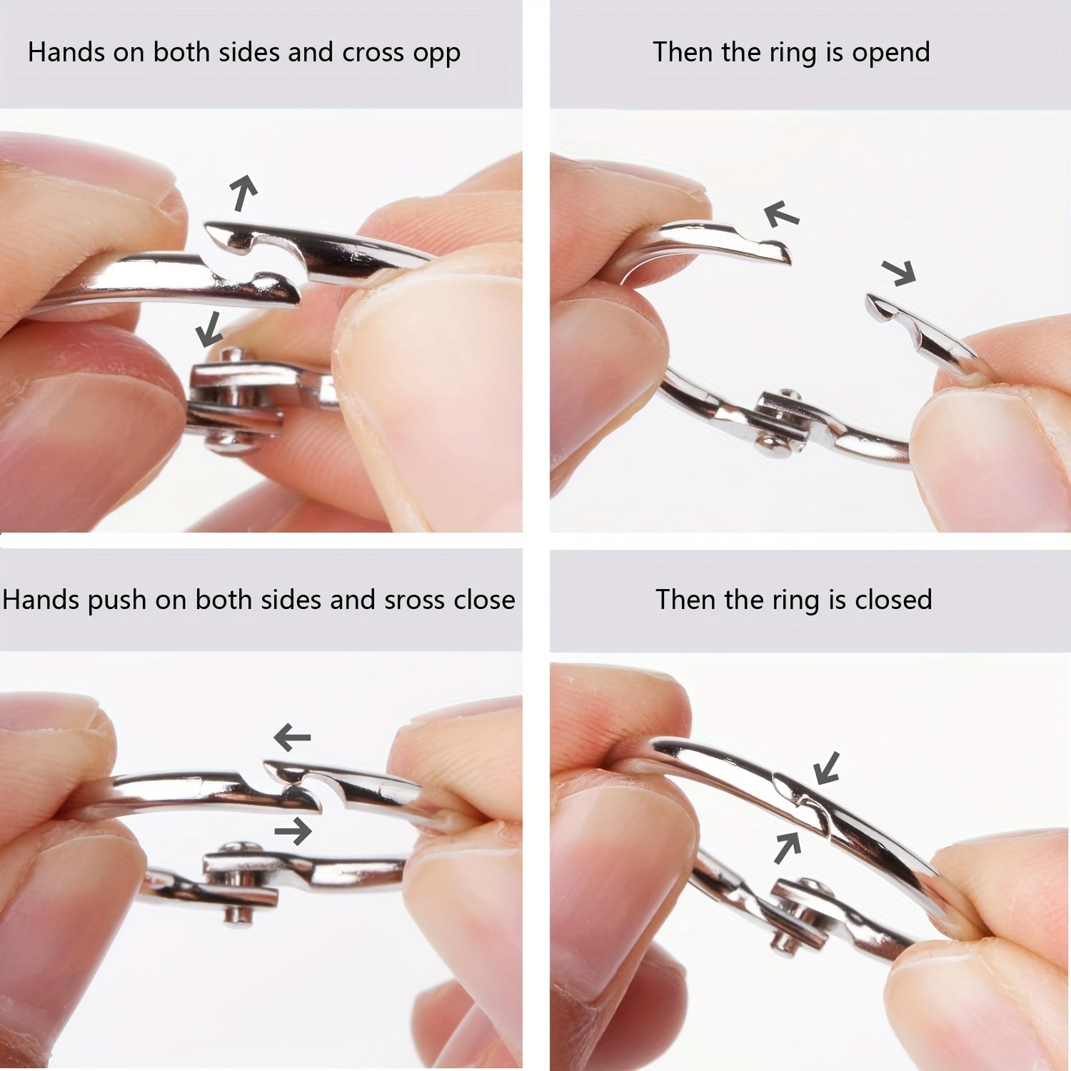 30pcs Assorted Sizes Binder Rings - 15 x 2.54cm, 10 x 3.81cm, 5 x 5.08cm