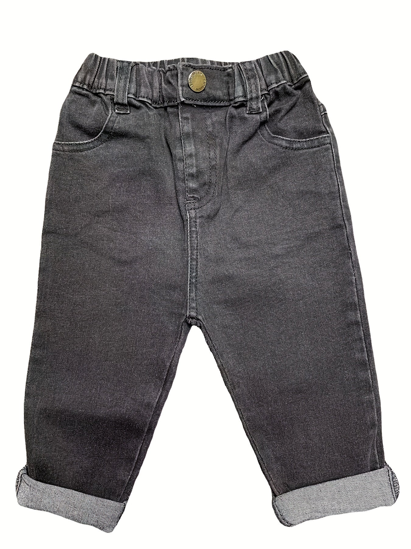 Boys Vintage Denim Jeans Elastic Waist Autumn Spring
