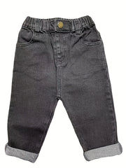 Boys Vintage Denim Jeans Elastic Waist Autumn Spring