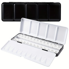 Metal Watercolor Tin Palette with 14 Half Pans for DIY Travel Palette