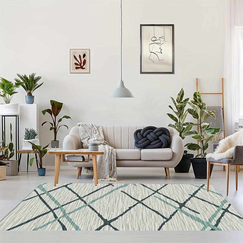 Green Large Carpet Modern Area Rug For Living Room