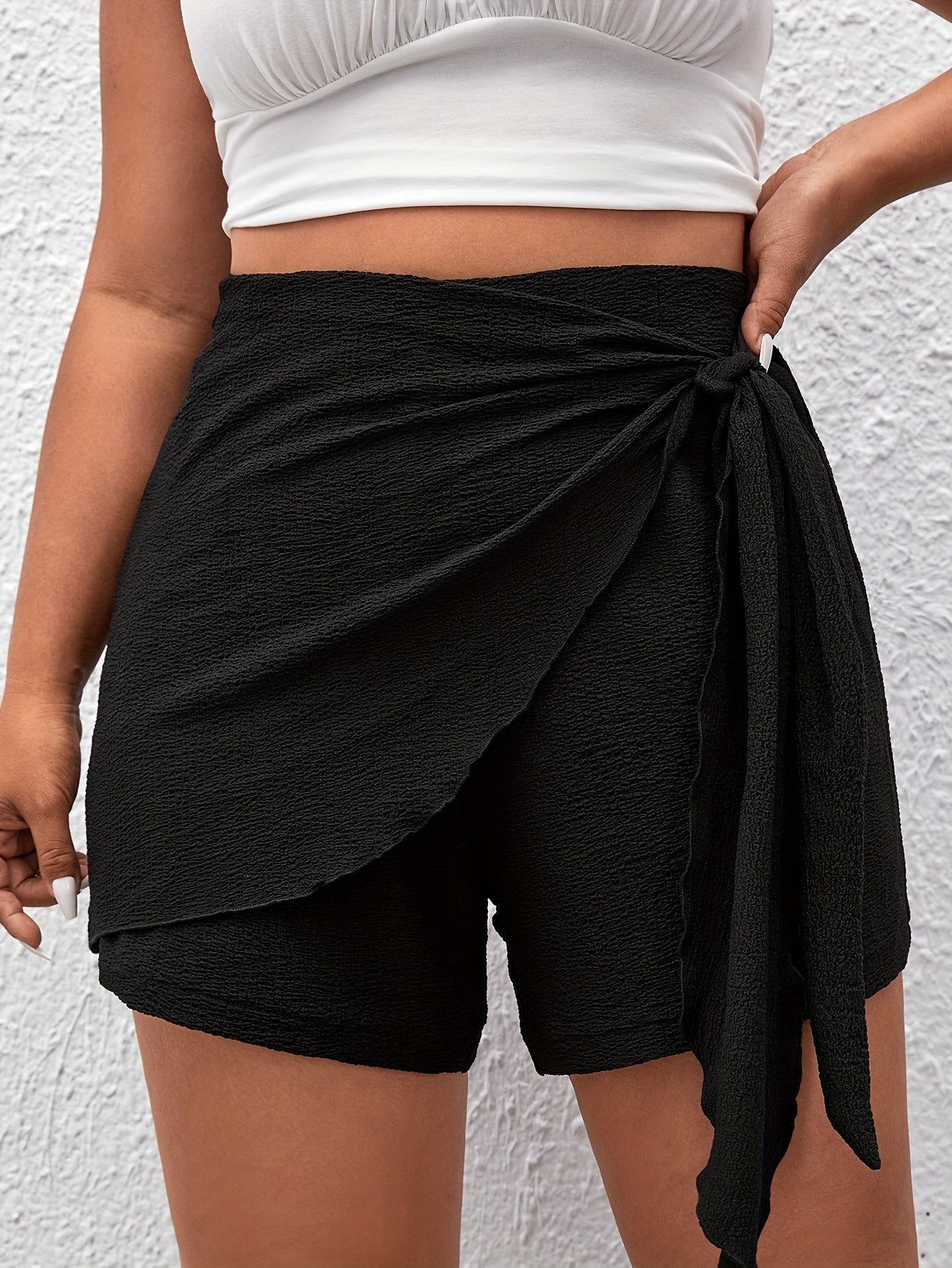Wide Leg Wrap Casual Shorts