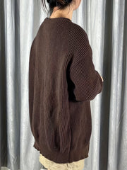 Solid Open Front Cardigan Long Sleeve Drop Shoulder Cardigan