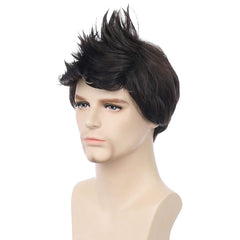 Men's Fauxhawk Curly Wig Anime Cosplay Halloween Costume Party