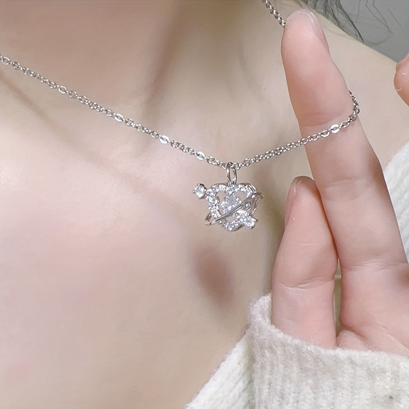 Heart And Arrow Necklace For Women Titanium Steel Necklace