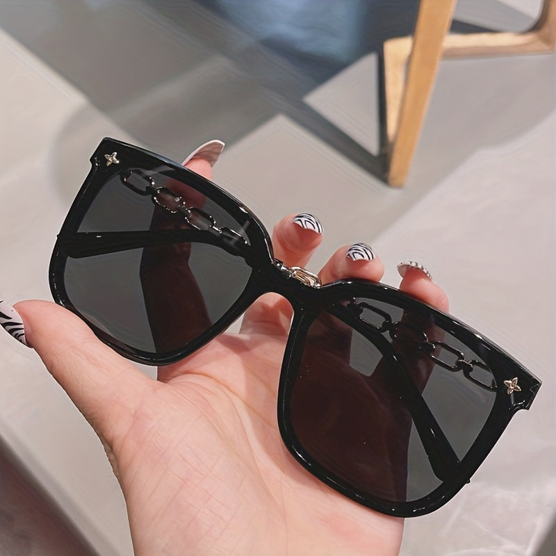 Square Polarized Sunglasses Metal Glasses UV400