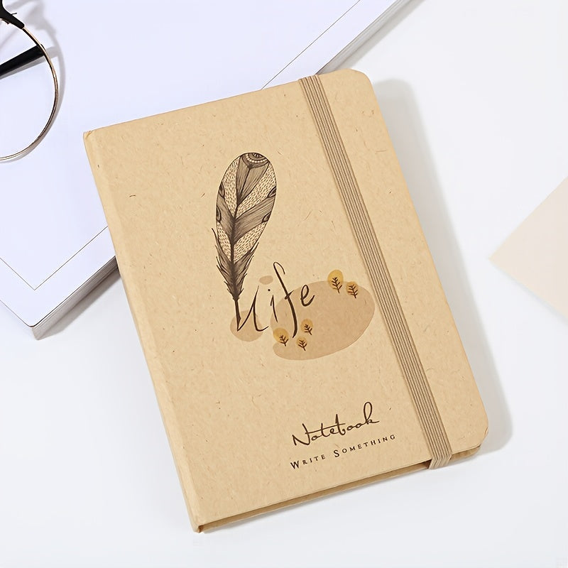 A5 Brown Paper Hardcover Journal with Lined Pages