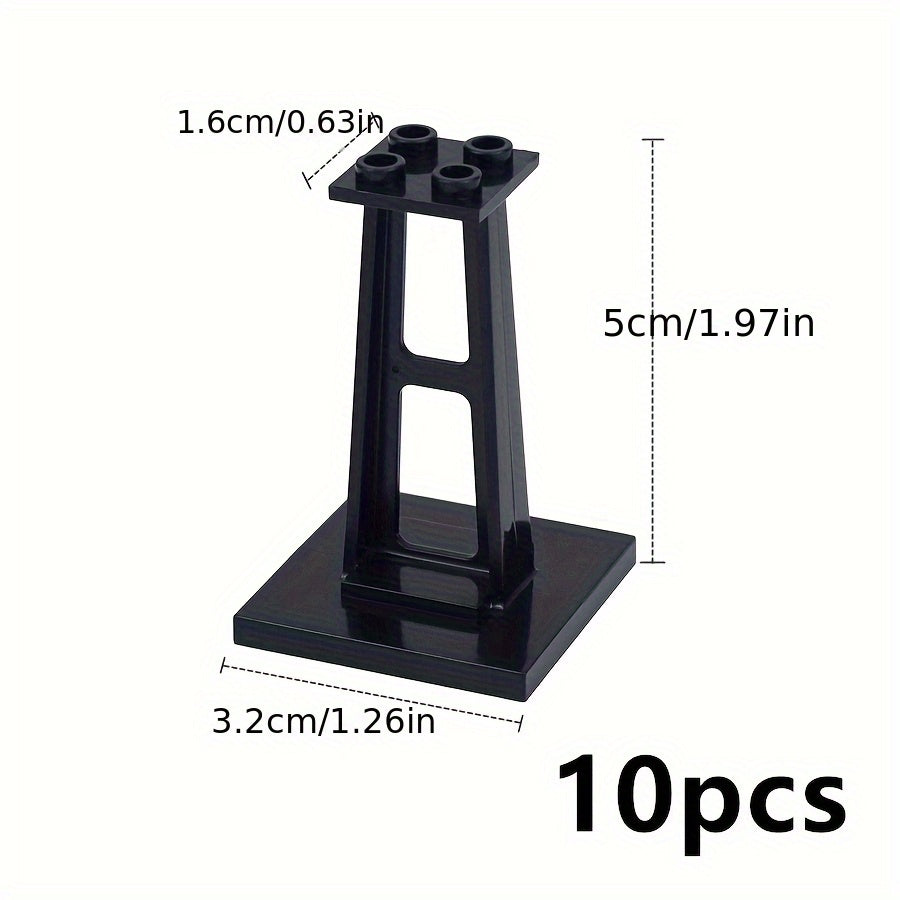 10pcs 4X4X5 Pillars Building Blocks Support Column Building Block Bracket