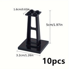 10pcs 4X4X5 Pillars Building Blocks Support Column Building Block Bracket