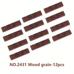 12 Wood Grain Building Blocks 1x4 ABS Bricks Table Chair Stair Decor Toy Set