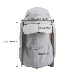 3-in-1 Outdoor Sunscreen Windproof Mesh Neck Cover Hat