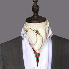 Men's British Retro Suit Shirt Twill Scarf Double layer Business Scarf