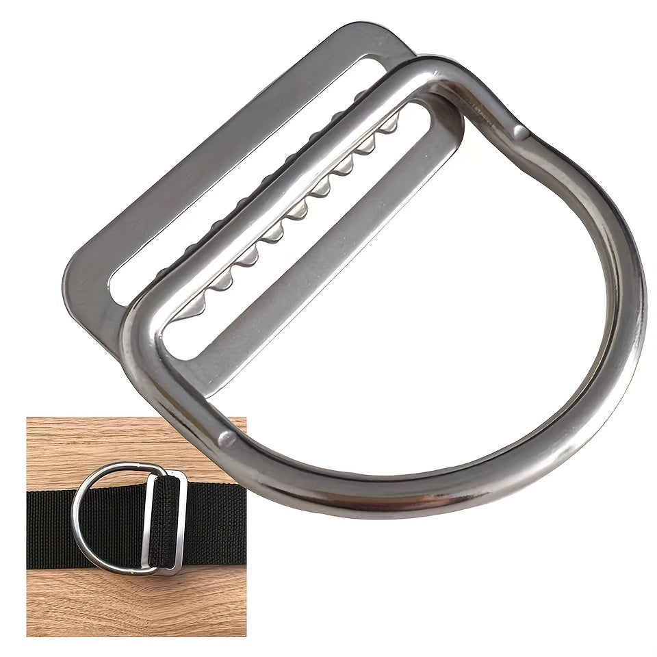 316 Stainless Steel Scuba Diving D Ring Webbing Keeper Clip for 2 Inch Straps