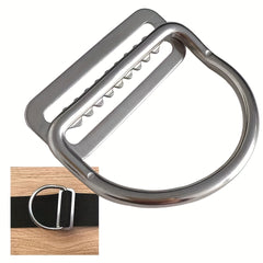 316 Stainless Steel Scuba Diving D Ring Webbing Keeper Clip for 2 Inch Straps