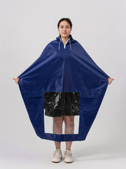 Women's Hooded Rain Poncho Jacket Coat Lightweight Raincoat for Cycling