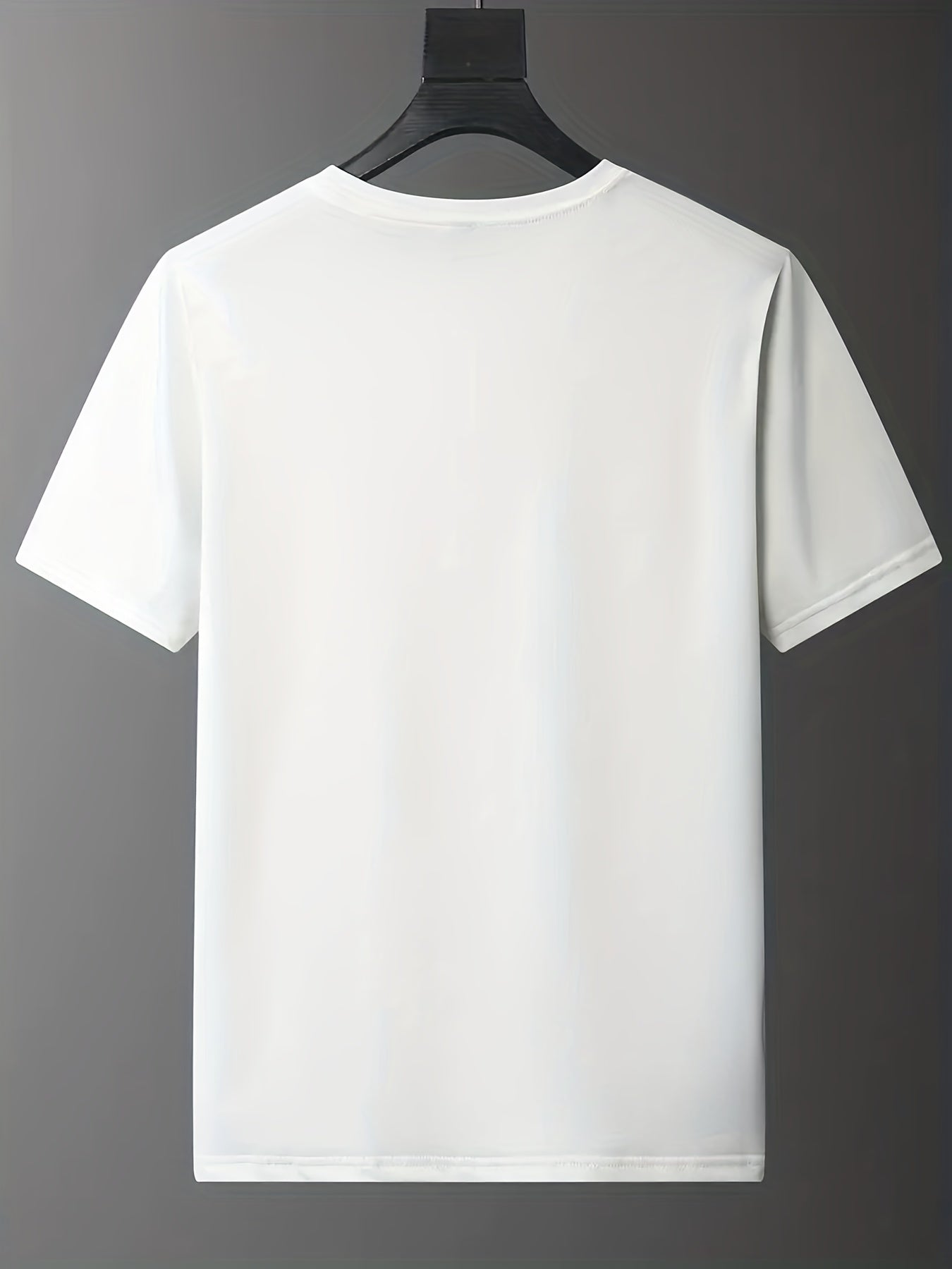 Collage Style Print Men's Comfy T-shirt for Outdoor Summer