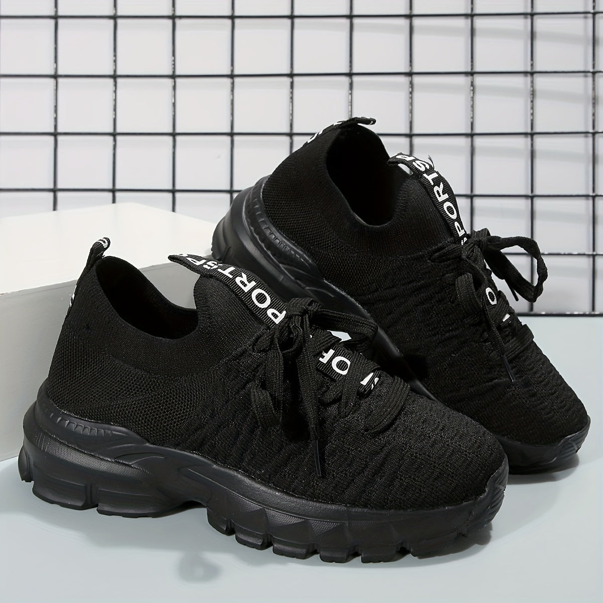 Women's Breathable Lace-Up Sports Shoes