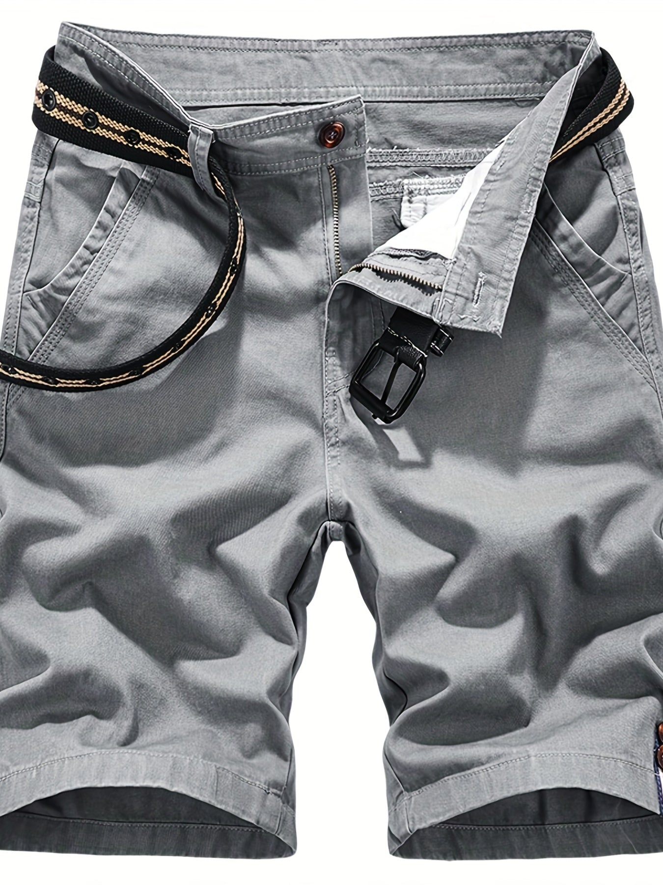 Men's Casual Cotton Cargo Shorts for Summer Outdoor