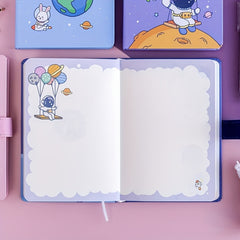 Small Fresh Page Illustration Journal with Notepad