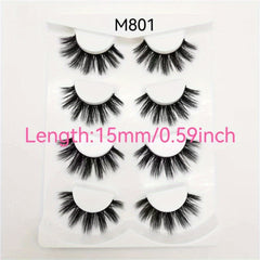 3D False Eyelashes Natural Look Four Pairs Pack