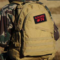 Game On Embroidered Morale Patches with Hook and Loop