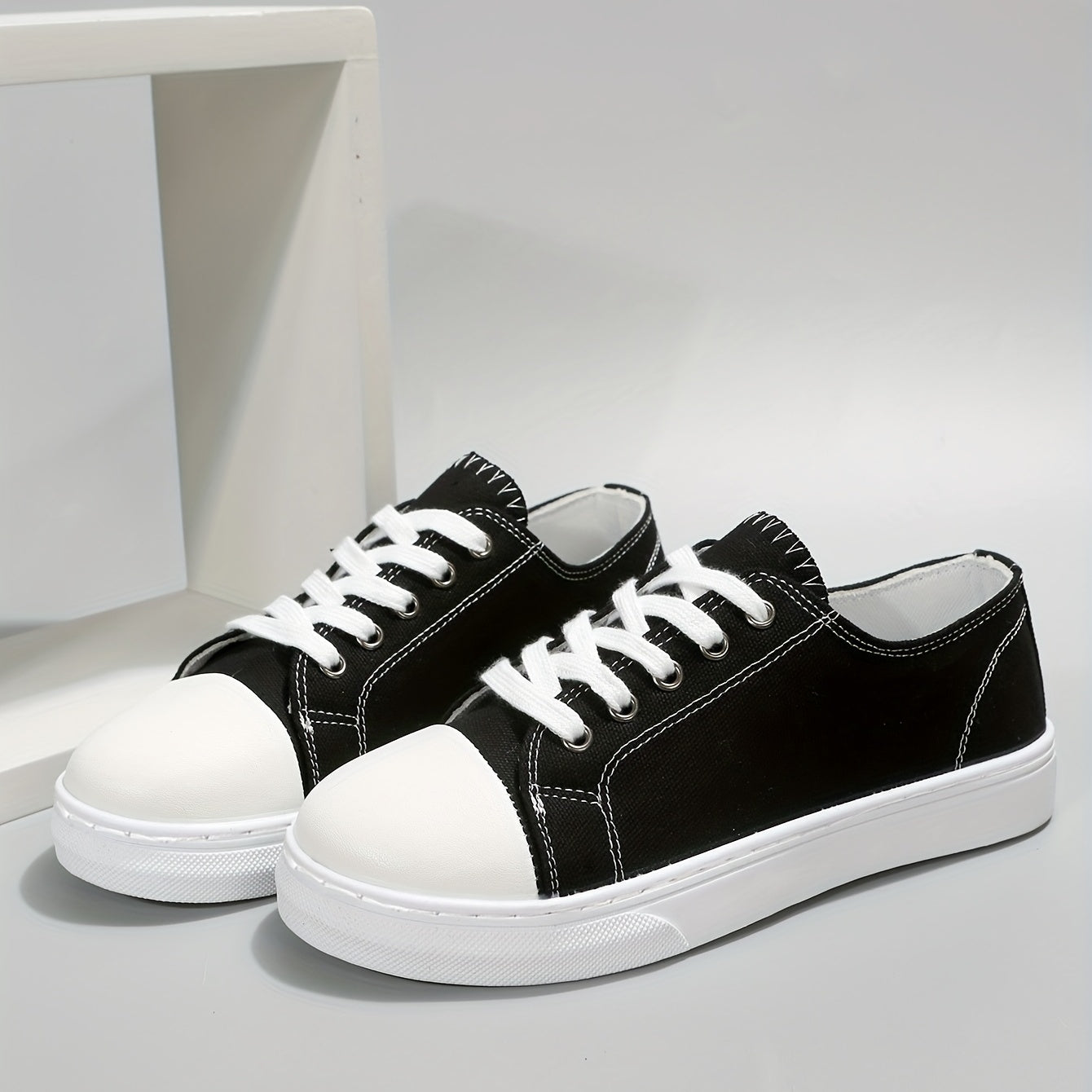 Women's Casual Canvas Lace-Up Shoes Lightweight & Comfortable