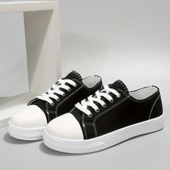 Women's Casual Canvas Lace-Up Shoes Lightweight & Comfortable