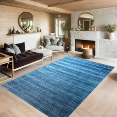 Striped Cashmere Floor Mat for Living Room and Bedroom