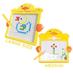 Large Magnetic Drawing Board for Toddlers with Magnetic Pen and Beads