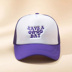 Candy Trucker Hat with Good Embroidery Mesh Baseball Cap