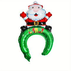 5pcs Christmas Party Dress Up Headwear Hairband Balloon Set Decoration