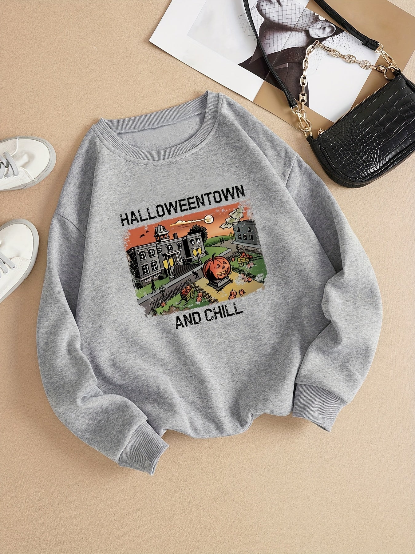 Halloween Town Crew Neck Sweatshirt