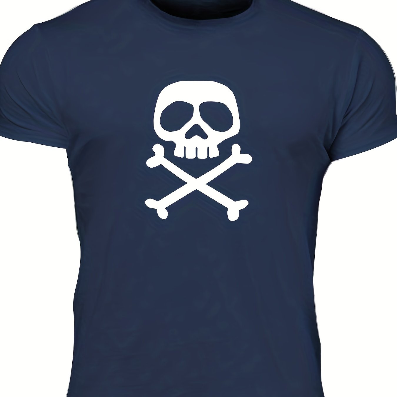 Men's Skull Print T Shirt for Summer Outdoor Activities