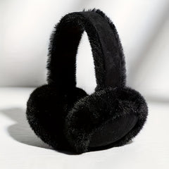 Soft Suede Fleece Ear Muffs Foldable Winter Accessory