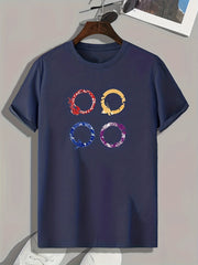Colorful Circles Graphic Tee for Men