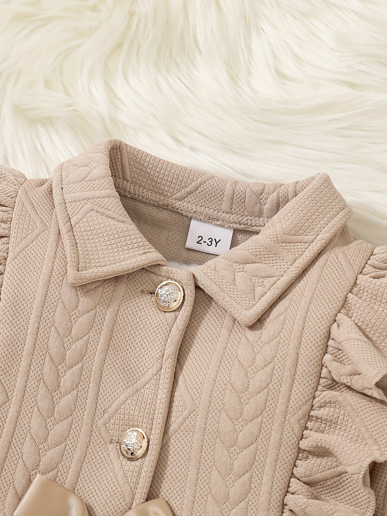 Baby Girls Bow Dress Coat - Stay Warm & Stylish this Winter